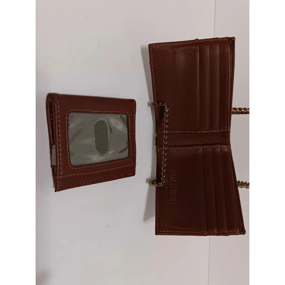 Lake & Trail Green Canvas / Brown Leather Bi-fold Men's Wallet 4.25